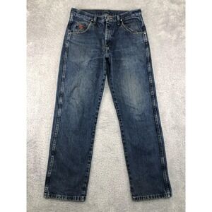 Wrangler 20X Jeans Mens 32x30 Blue Straight Distressed 22MWXSN